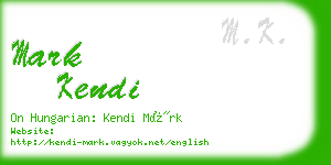 mark kendi business card